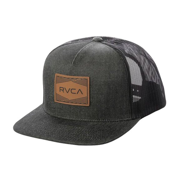 RVCA Badge Trucker Hat  Charcoal New - Picture 1 of 4